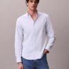 Klassisk oxfordskjorta i Cotton Stretch-bomull med ränder och knappar Klassisk oxfordskjorta i Cotton Stretch-bomull med ränder och knappar