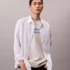 Klassisk T-shirt med blekt logotryck Klassisk T-shirt med blekt logotryck