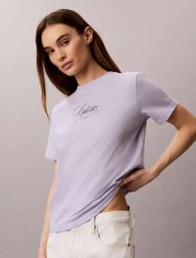 Klassisk T-shirt med Calvin-logotyp