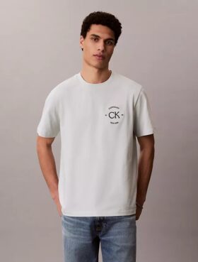 Klassisk T-shirt med cirkelformad logotyp