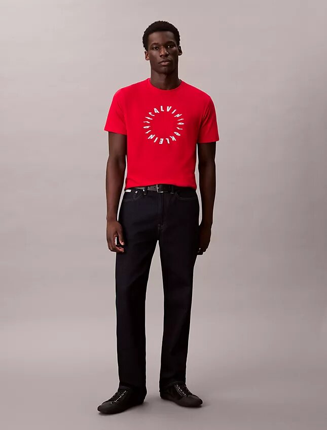 Klassisk T-shirt med cirkelformad logotyp Klassisk T-shirt med cirkelformad logotyp