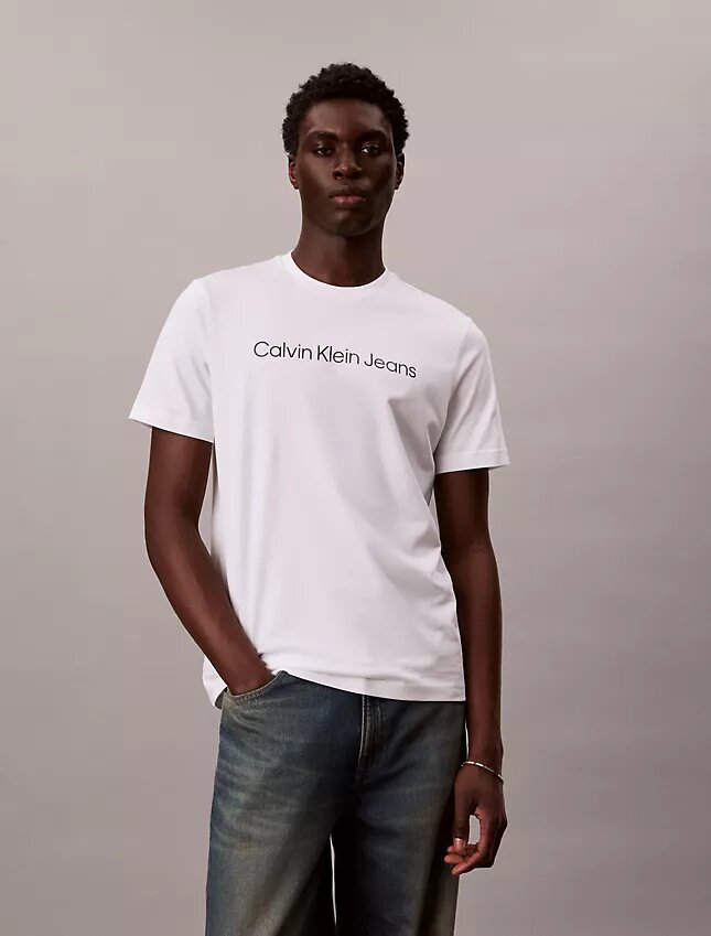 Klassisk T-shirt med folietryck Klassisk T-shirt med folietryck