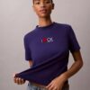 Klassisk T-shirt med hjärtlogotyp Klassisk T-shirt med hjärtlogotyp