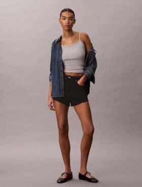 Konturpassad ribbad camisole