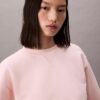 Kort, avslappnad sweatshirt i fransk frotté Kort, avslappnad sweatshirt i fransk frotté