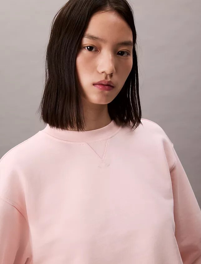 Kort, avslappnad sweatshirt i fransk frotté Kort, avslappnad sweatshirt i fransk frotté
