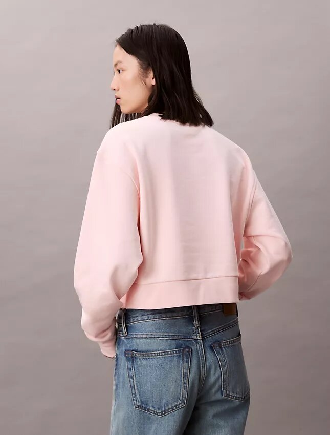 Kort, avslappnad sweatshirt i fransk frotté Kort, avslappnad sweatshirt i fransk frotté