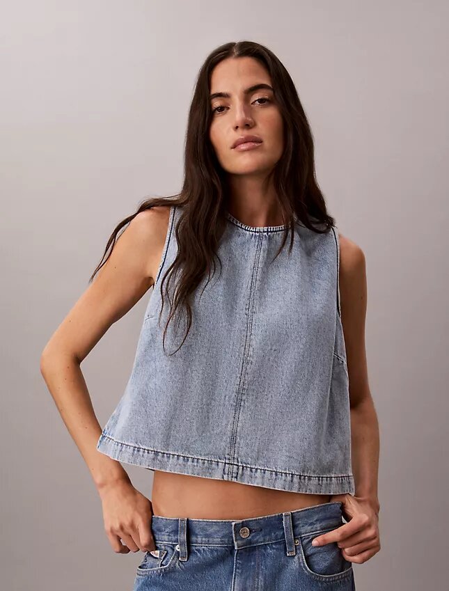 Kort denimtop Kort denimtop