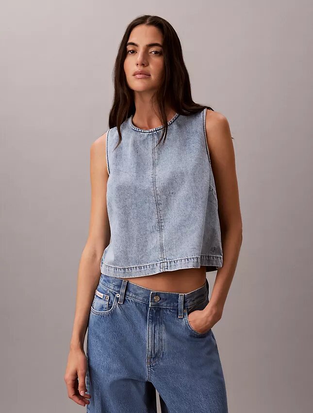 Kort denimtop Kort denimtop