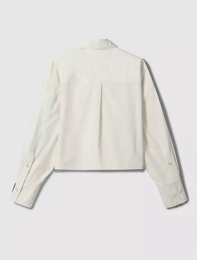 Kort knäppt skjorta i poplin Kort knäppt skjorta i poplin
