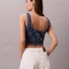Kort linne i denim med Monogram över hela plagget Kort linne i denim med Monogram över hela plagget