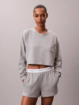 Kort T-shirt i bomullsjersey med logotyp