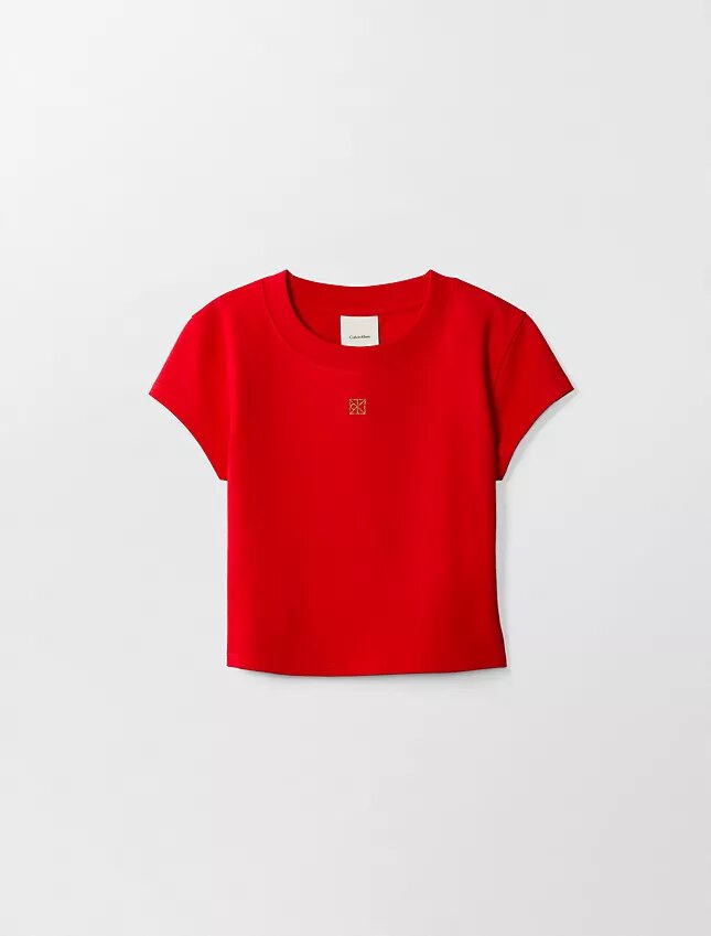 Kort T-shirt med emblem för det kinesiska nyåret Kort T-shirt med emblem för det kinesiska nyåret