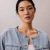 Kort Trucker Jacket utan krage