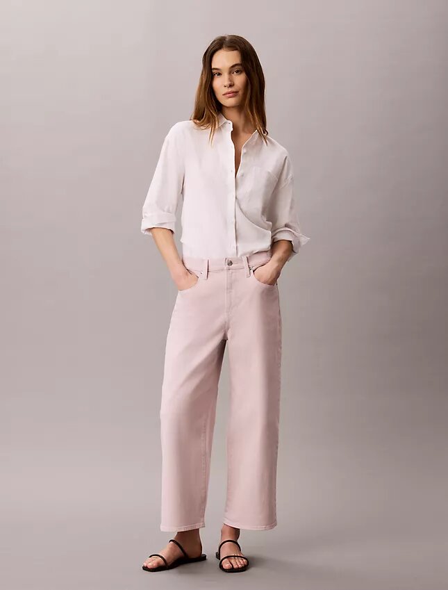 Korta jeans med vida ben Korta jeans med vida ben