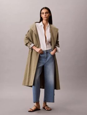 Korta jeans med vida ben