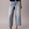 Korta jeans med vida ben