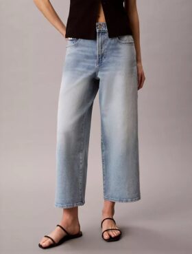 Korta jeans med vida ben Korta jeans med vida ben