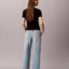 Korta jeans med vida ben