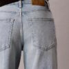 Korta jeans med vida ben