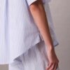Kortärmad pyjamas i bomullspoplin Kortärmad pyjamas i bomullspoplin