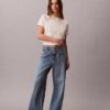 Lågmidjade baggy-Jeans med bälten Lågmidjade baggy-Jeans med bälten
