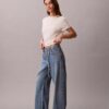 Lågmidjade baggy-Jeans med bälten Lågmidjade baggy-Jeans med bälten