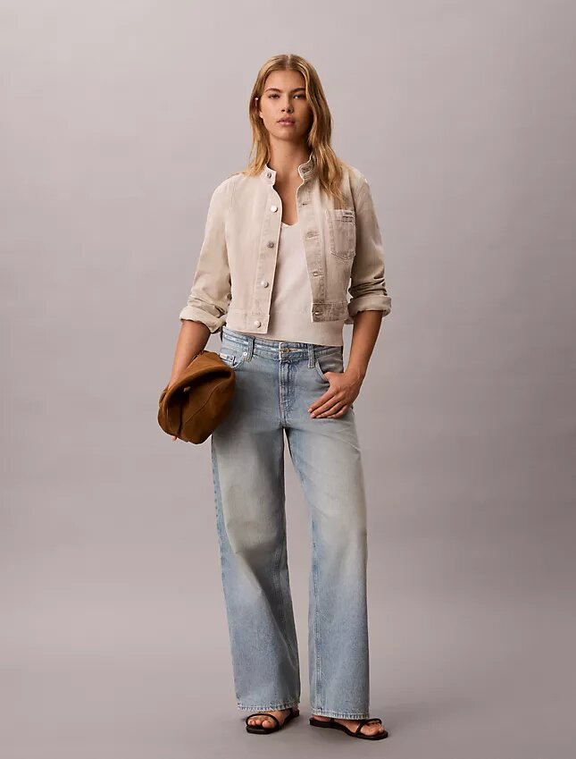 Lågmidjade baggy-Jeans med logotyp Lågmidjade baggy-Jeans med logotyp