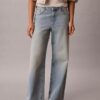 Lågmidjade baggy-Jeans med logotyp Lågmidjade baggy-Jeans med logotyp