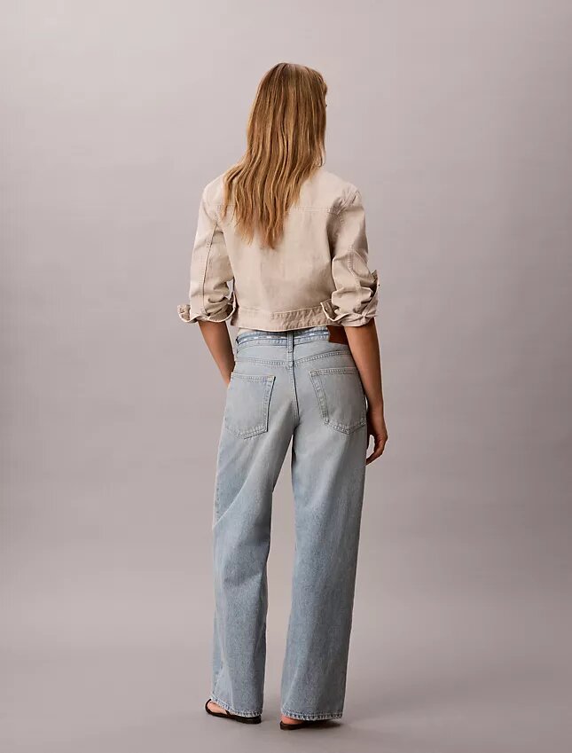 Lågmidjade baggy-Jeans med logotyp Lågmidjade baggy-Jeans med logotyp