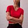 Liquid Cotton T-shirt med avslappnad V-ringning Liquid Cotton T-shirt med avslappnad V-ringning
