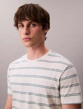 Liquid Touch Stripe T-shirt med rund hals