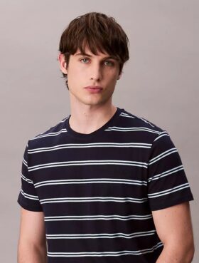 Liquid Touch Stripe T-shirt med rund hals