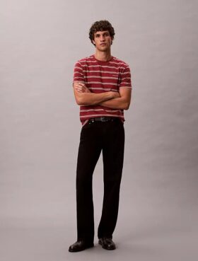 Liquid Touch Stripe T-shirt med rund hals