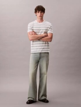 Liquid Touch Stripe T-shirt med rund hals