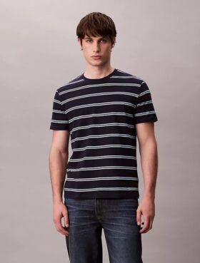 Liquid Touch Stripe T-shirt med rund hals