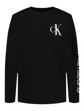 Långärmad T-shirt med Monogram för pojkar