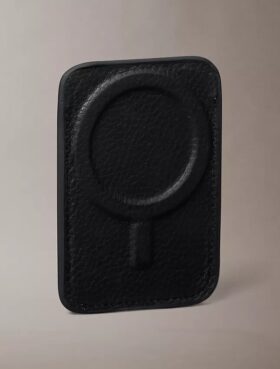 Magnetiskt telefonkortfodral med folielogotyp