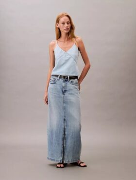Maxikjol i denim Maxikjol i denim