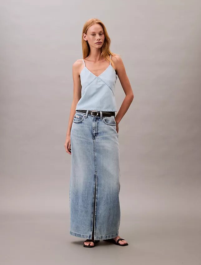 Maxikjol i denim Maxikjol i denim