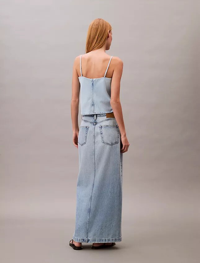 Maxikjol i denim Maxikjol i denim