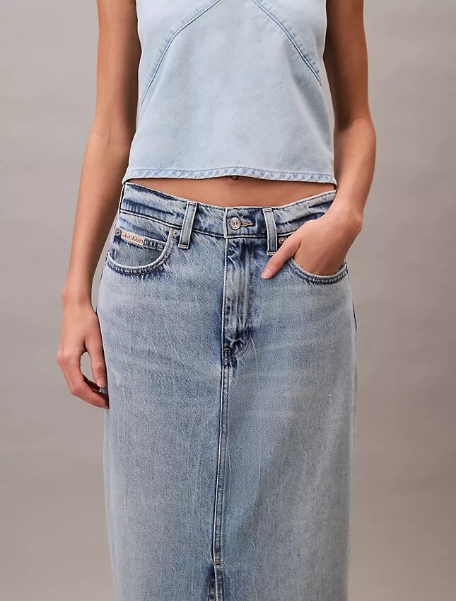 Maxikjol i denim Maxikjol i denim