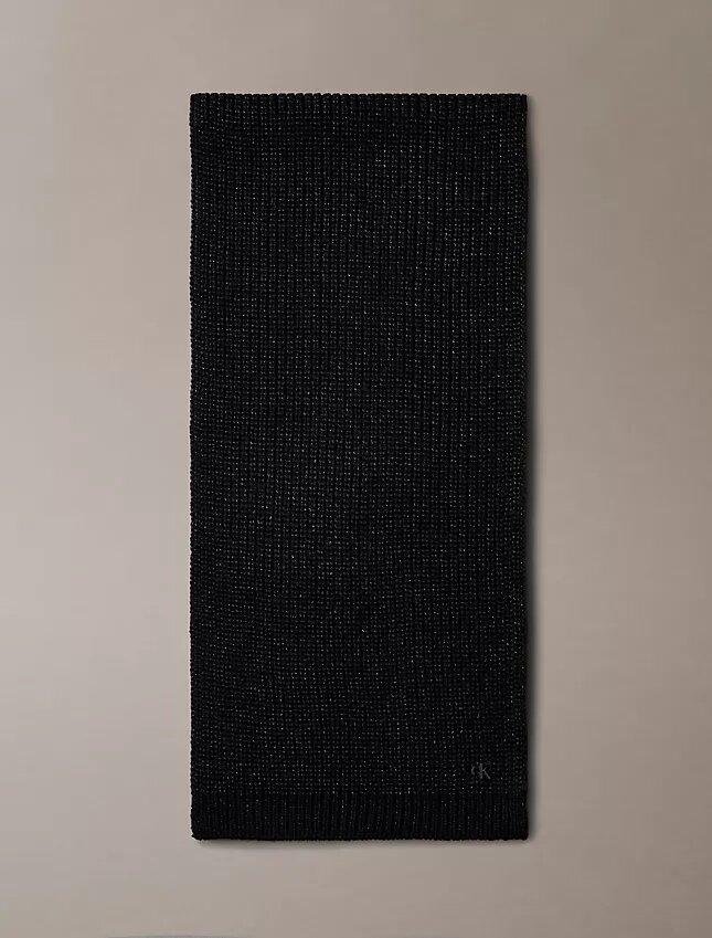 Metallisk stickad halsduk Metallisk stickad halsduk