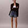 Midi-Denim-shorts med hög midja Midi-Denim-shorts med hög midja