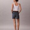 Midi-Denim-shorts med hög midja Midi-Denim-shorts med hög midja