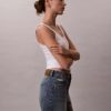 Midi-Denim-shorts med hög midja Midi-Denim-shorts med hög midja