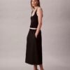 Midi-kjol i nylon med dragkedja Midi-kjol i nylon med dragkedja