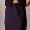 Midi-kjol i satin Midi-kjol i satin
