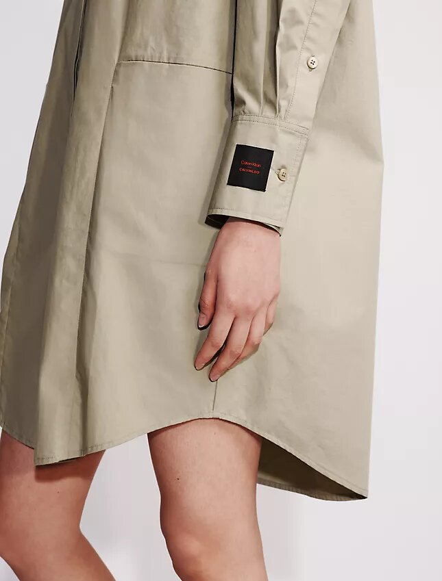 Mini-skjortklänning i poplin Mini-skjortklänning i poplin