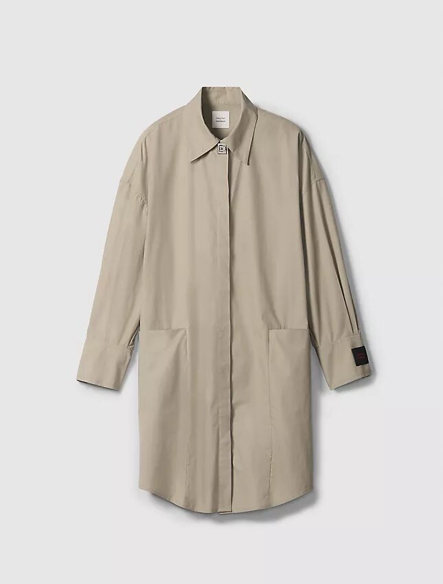 Mini-skjortklänning i poplin Mini-skjortklänning i poplin